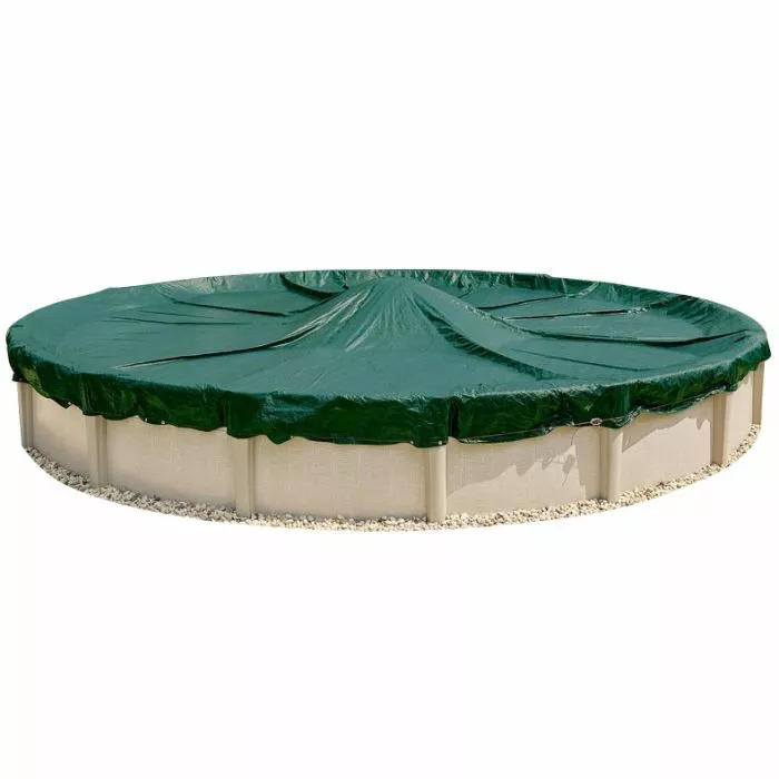 16 Year Above Ground Round Max-Force Winter Cover on Pool and no background