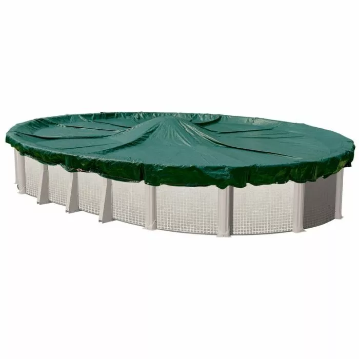 16 Year Above Ground Oval Max-Force Winter Cover on Pool and no background