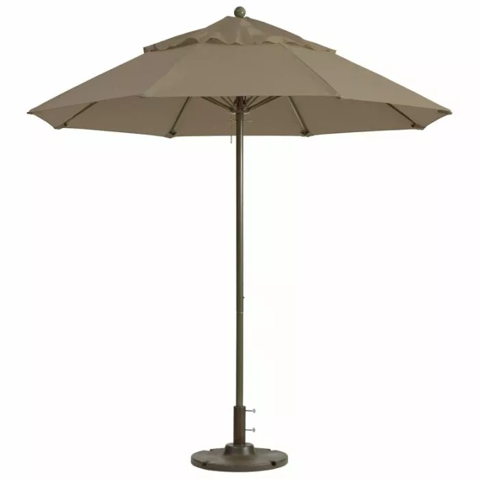 linen patio umbrella 4M Classic Cantilever Umbrella/Tent plated adjustable push button tilt and crank handle lift Grosfillex Commercial Grade WindMaster Umbrellas