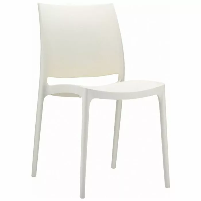 Siesta Maya Dining Chair, White - Doheny's Pool Supplies Fast
