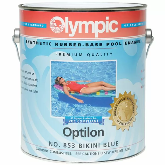 Olympic Optilon Synthetic Rubber-Base Pool Enamel No. 853 Bikini Blue Olympic Optilon Synthetic Rubber-Base Pool Enamel No. 853 Bikini Blue