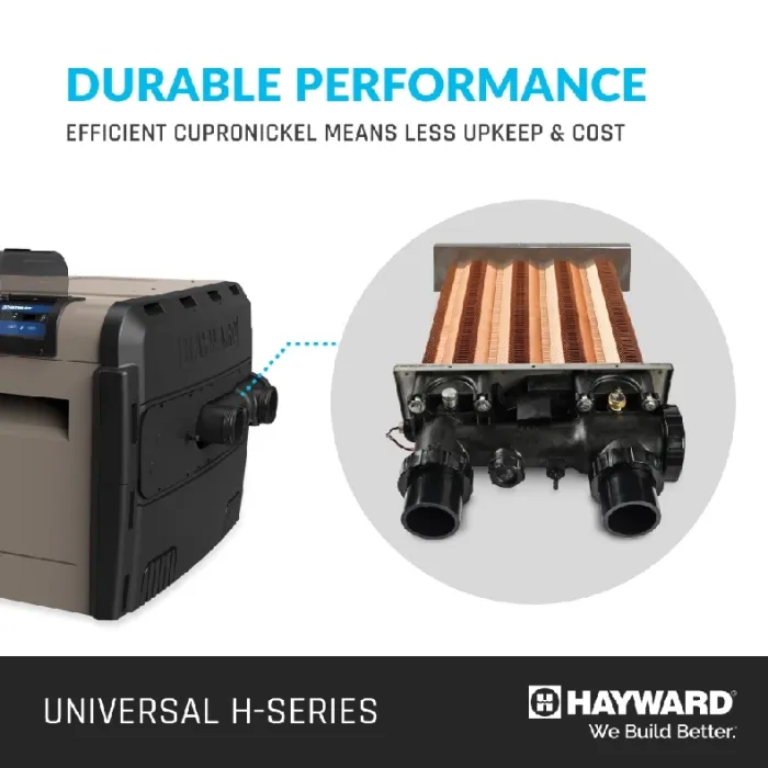 Hayward Universal H-Series H400 Low NOx Pool Heater, 400,000 BTU