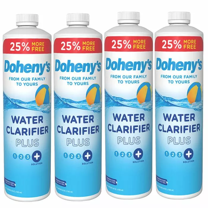 Four 1 Quart Bottles of Doheny's Water Clarifier Plus Four 1 Quart Bottles of Doheny's Water Clarifier Plus