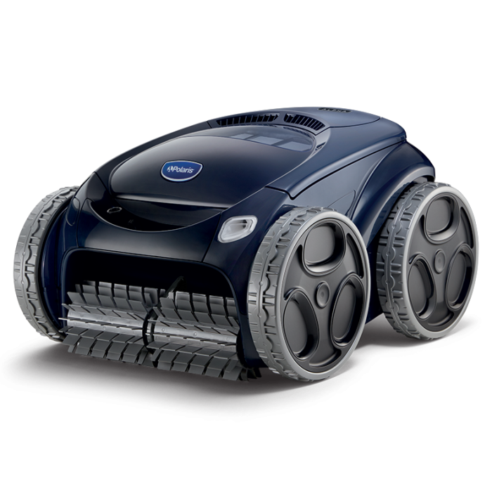 Front angled view of the Polaris ALPHA iQ Inground Robotic Pool Cleaner