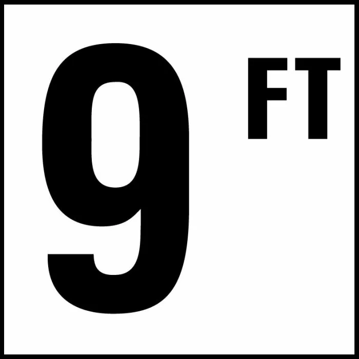 Inlays C610090 Foot Series Smooth Ceramic Info Tile, 9 FT - The