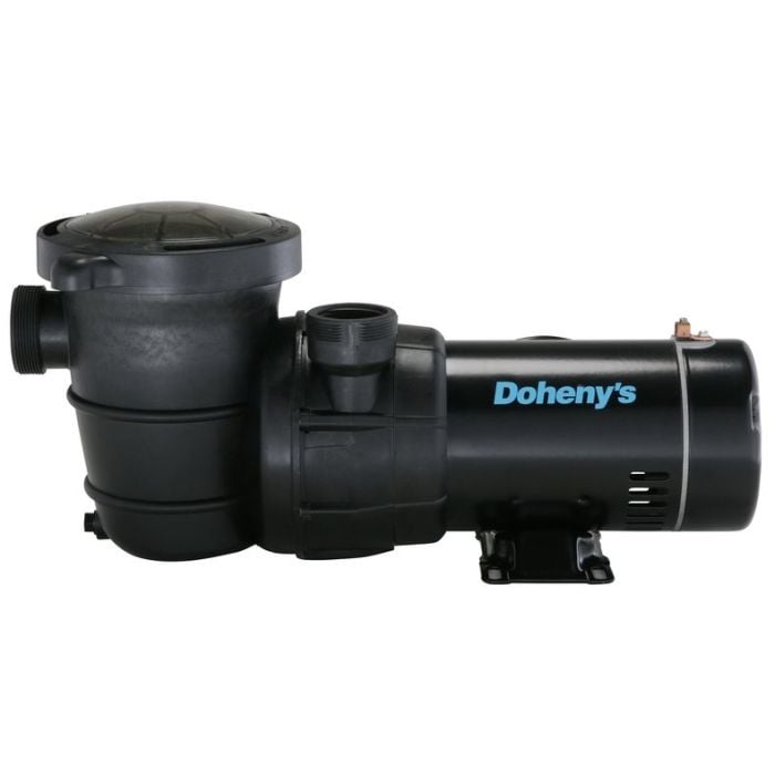 front view of above ground pool pump, stainless steel and corrosion-proof motor shaft, whisper-quiet operation