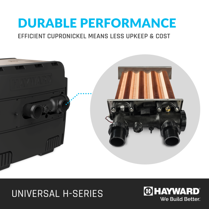 Hayward Universal H-Series H200 Low Nox Pool Heater, 200,000 BTU Hayward Universal H-Series H200 Low Nox Pool Heater, 200,000 BTU