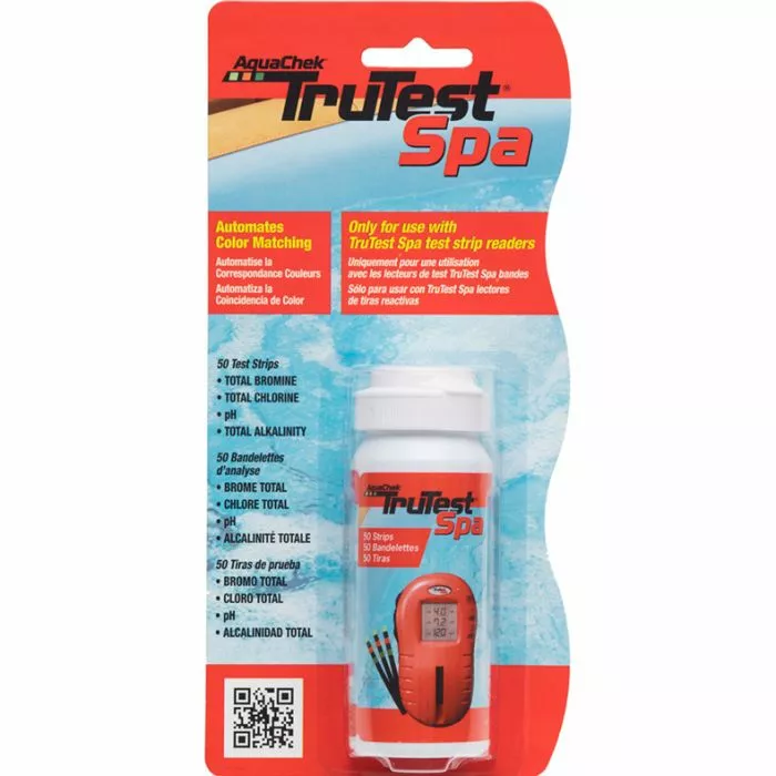 AquaChek TruTest Spa bottle of 50 Test Strips for Spa Reader.