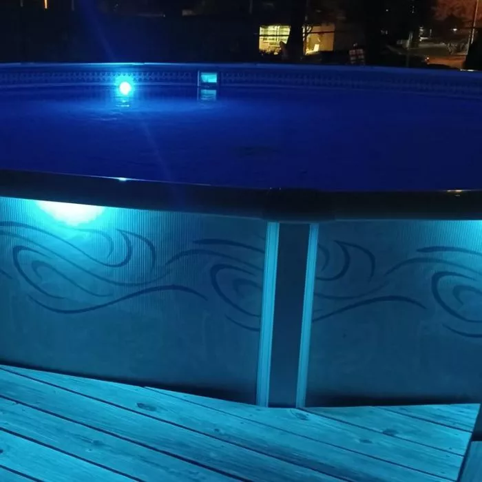 Rail Lighting on Above Ground Pool