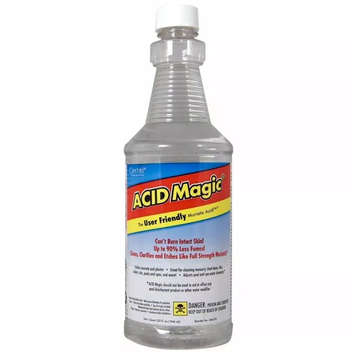 Certol Acid Magic, 1 Quart - User-Friendly Muriatic Acid with 90% Fewer Fumes Certol Acid Magic, 1 Quart - User-Friendly Muriatic Acid with 90% Fewer Fumes