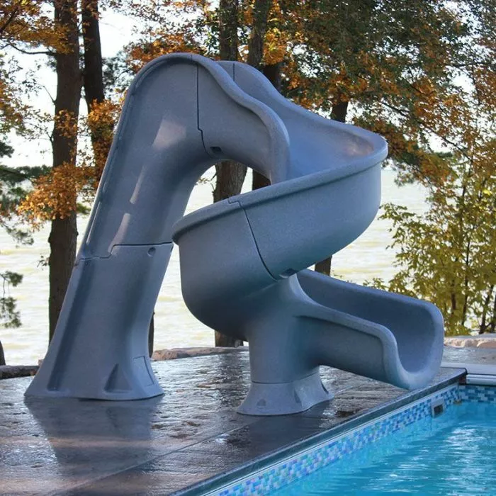 Global Pool Products Tsunami Pool Slide, Grey Global Pool Products Tsunami Pool Slide, Grey