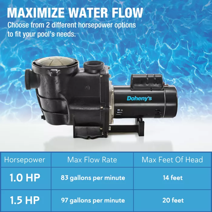 A.H.P.L ahpl ナッティダディ Doheny's Inground Pool Pump, 115/230V, 1.5 HP | Doheny's