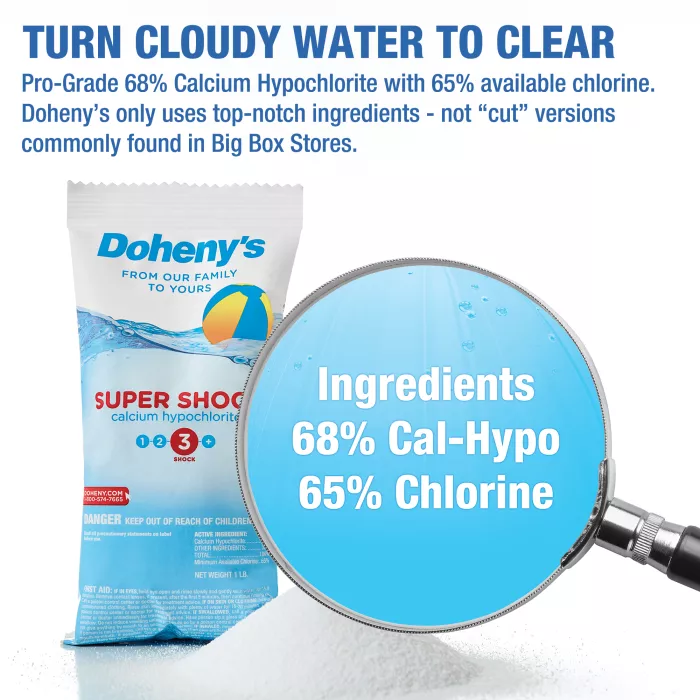 Doheny's Super Pool Shock | 48 x 1 lb Bags | Shop Doheny's