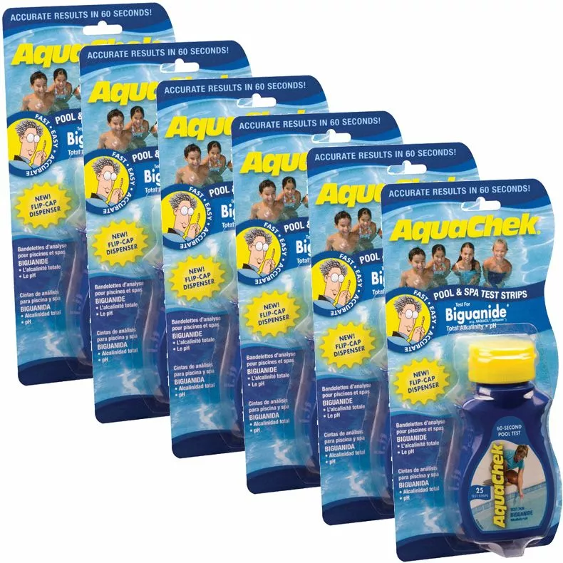 AquaChek Biguanide Test Strips 6-Pack - Doheny's Pool Supplies