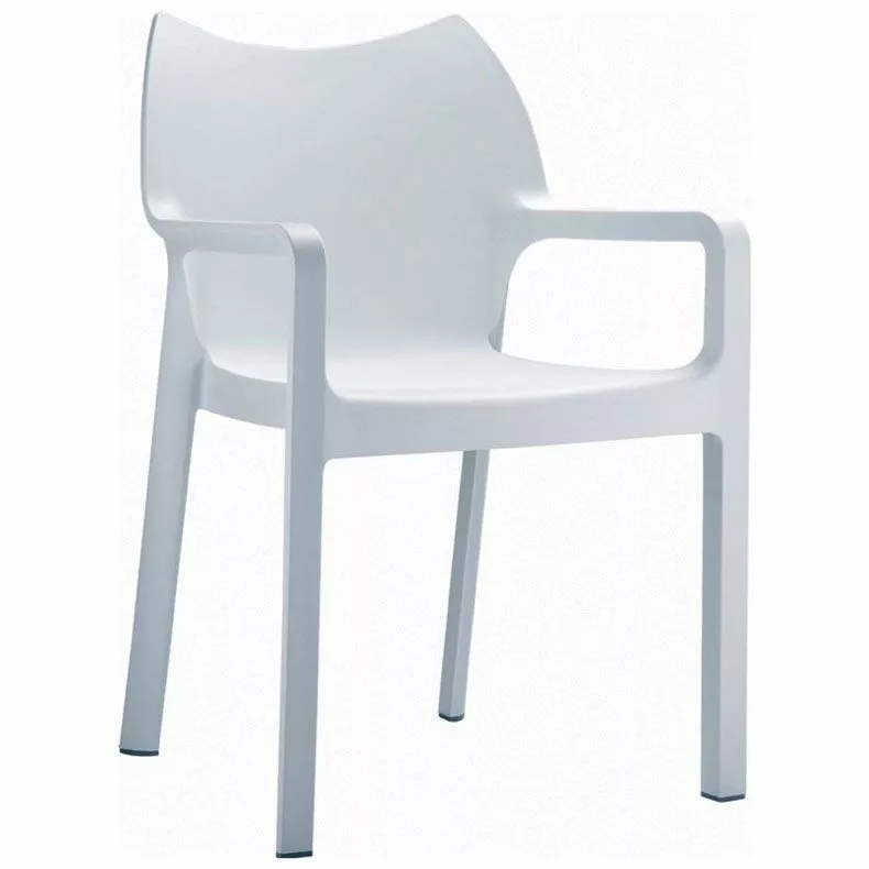 Compamia Diva Resin Outdoor Dining Arm Chair, White | Shop Doheny's