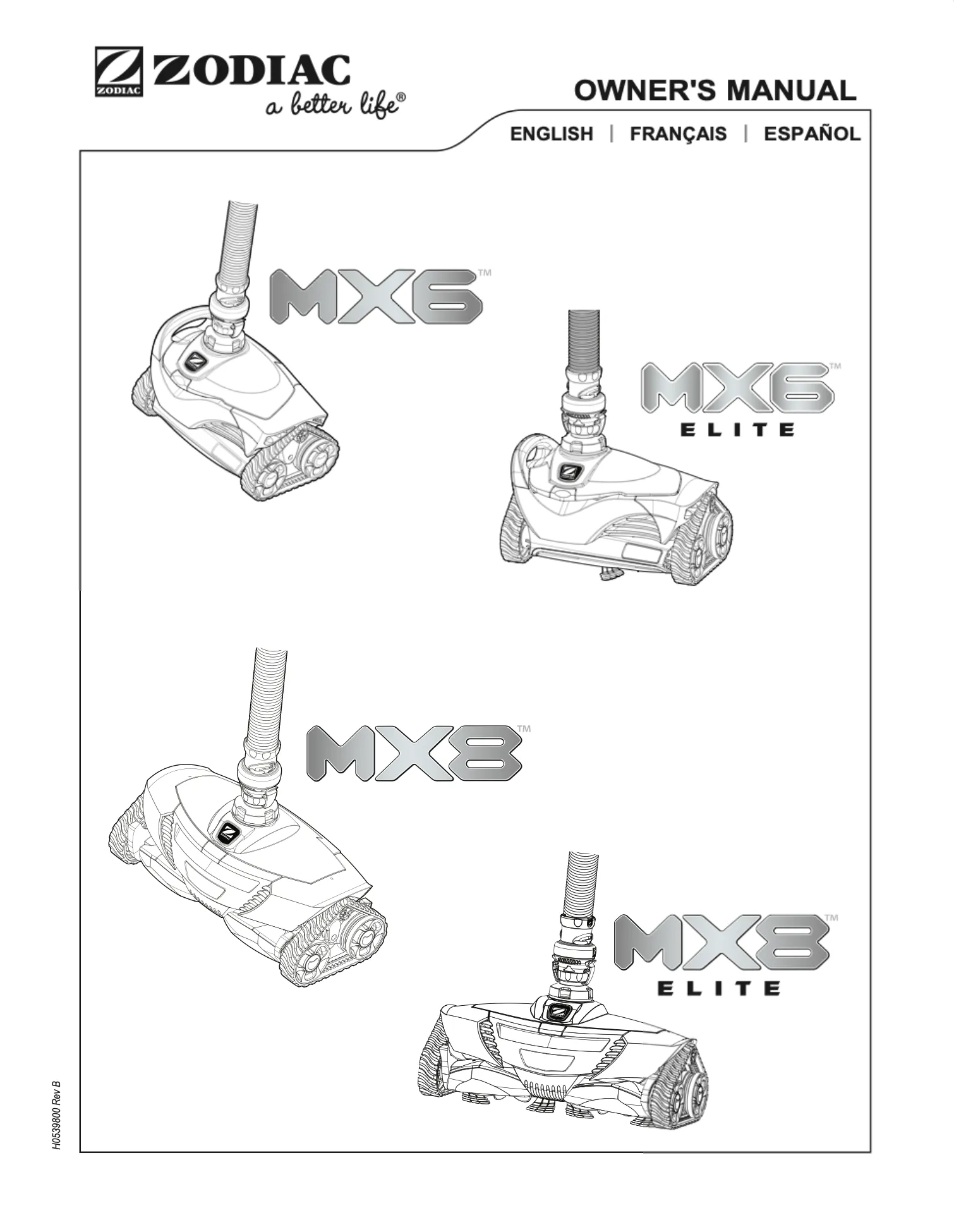 Zodiac MX6 Inground & Above Ground Suction Pool Cleaner Manual