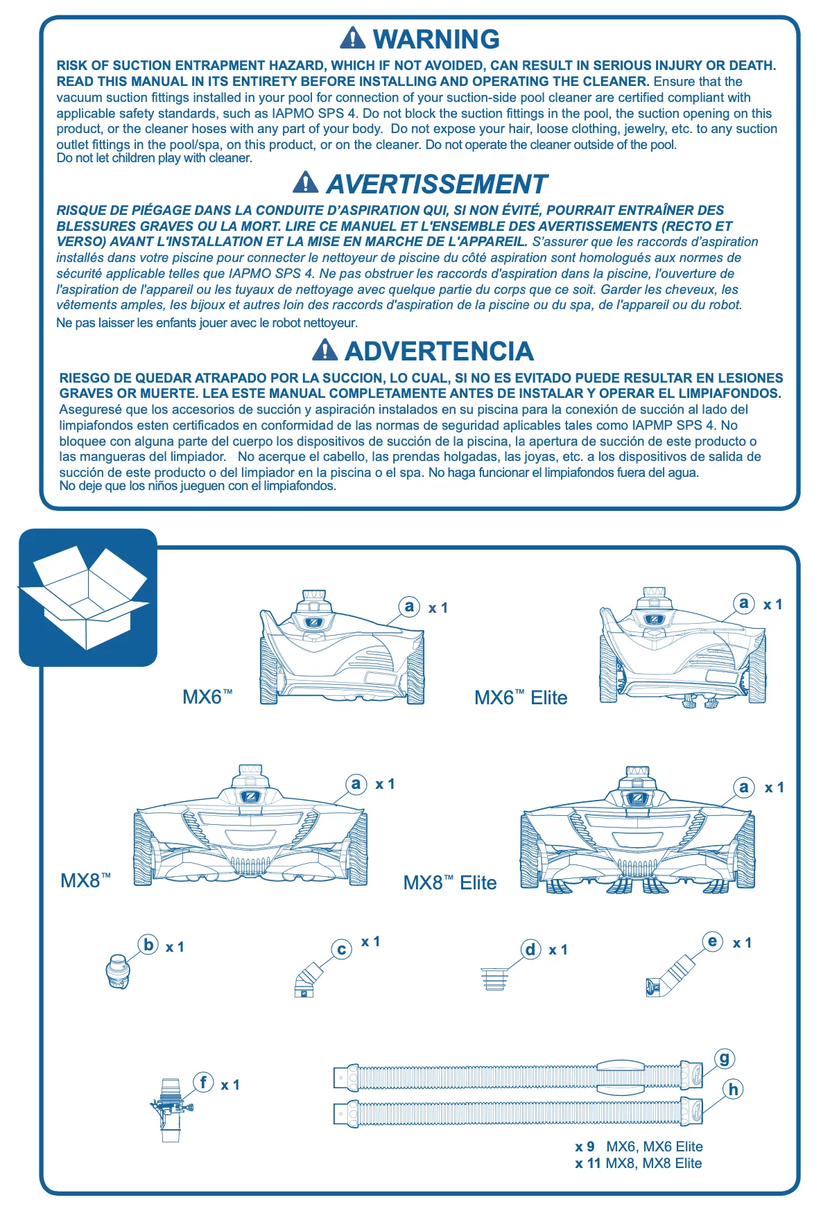 Zodiac MX6 Inground & Above Ground Suction Pool Cleaner Quick