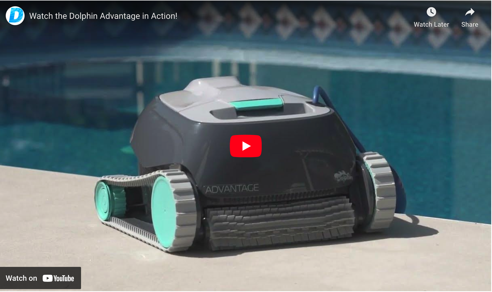 Dolphin Advantage Inground Robotic Cleaner in Action.