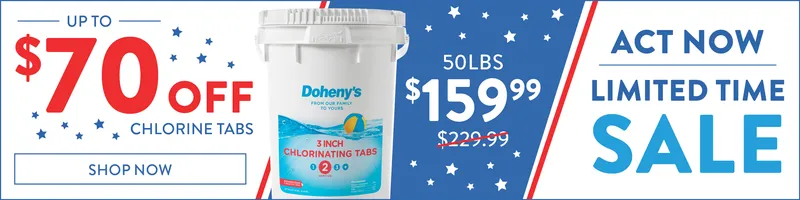 Act Now. New Low Price. Up to $70 Off Doheny's Chlorine 3-inch Tabs. 50lb bucket now $159.99. Shop Now.