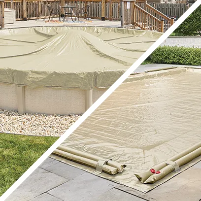 20 Year Pro-Tek Solid Winter Covers are tan.