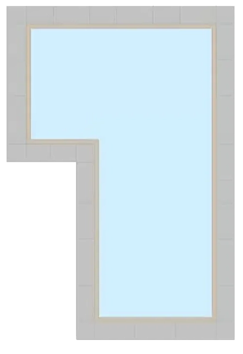 Safety Covers for Rectangular Shaped Inground Pools with Left Flush Steps
