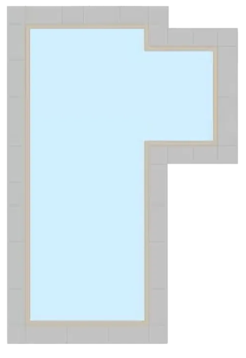 Safety Covers for Rectangular Shaped Inground Pools with Right 1ft Offset Steps
