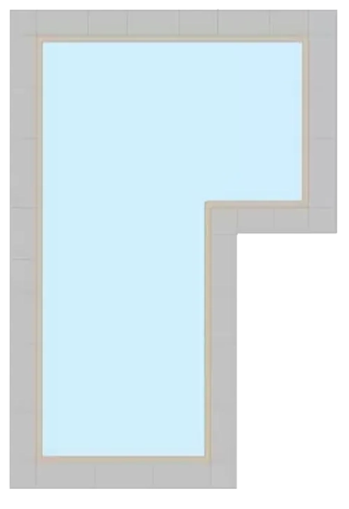 Safety Covers for Rectangular Shaped Inground Pools with Right Flush Steps