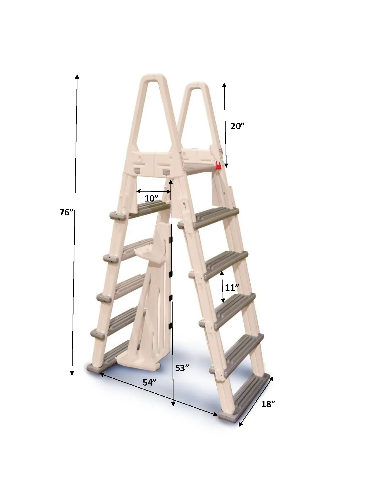 Roll-Guard A-Frame Safety Ladder Dimensions