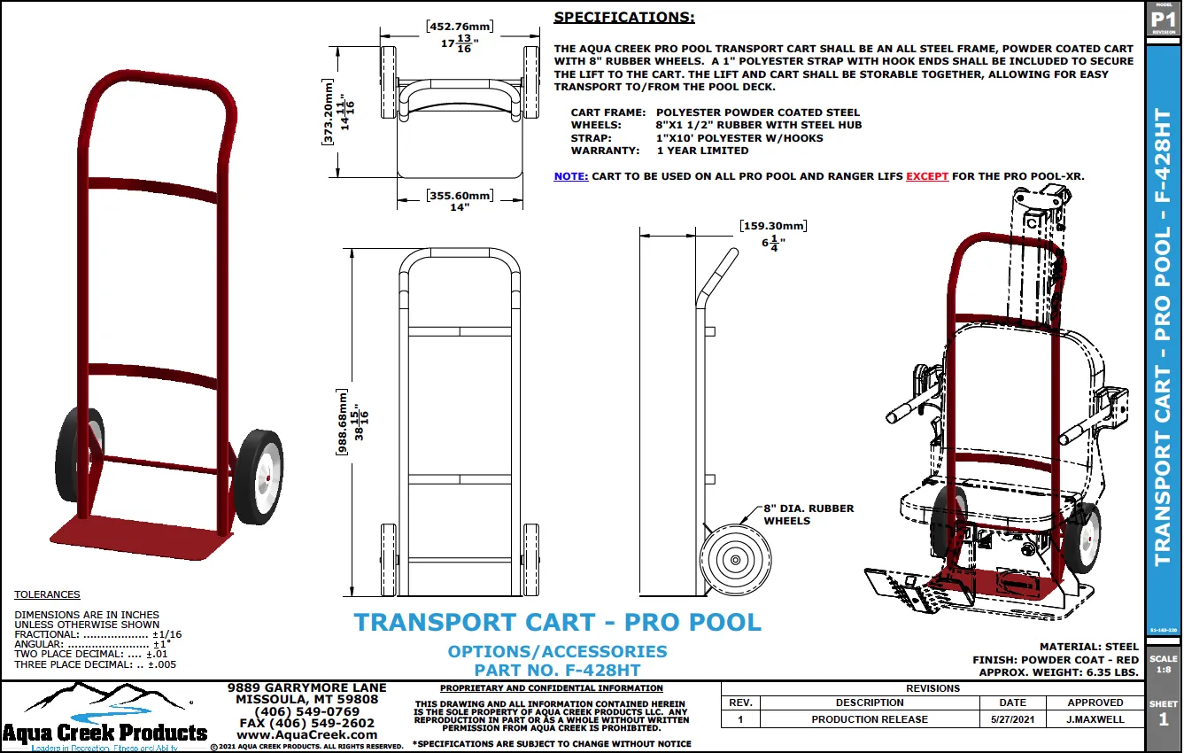 Transport Cart Specifications
