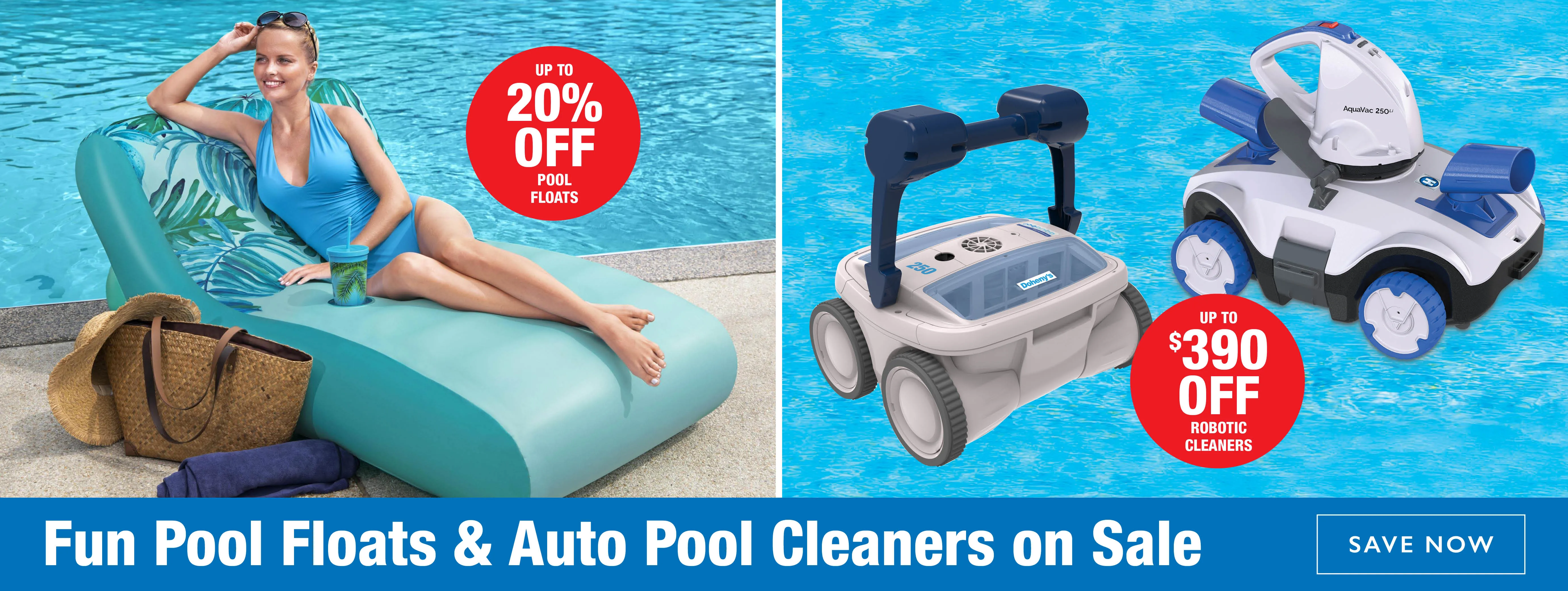 Fun Pool Floats and Automatic Pool Cleaners on Sale