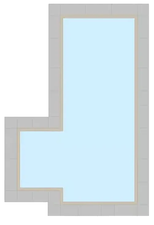 Rectangle Left 1ft Offset Step