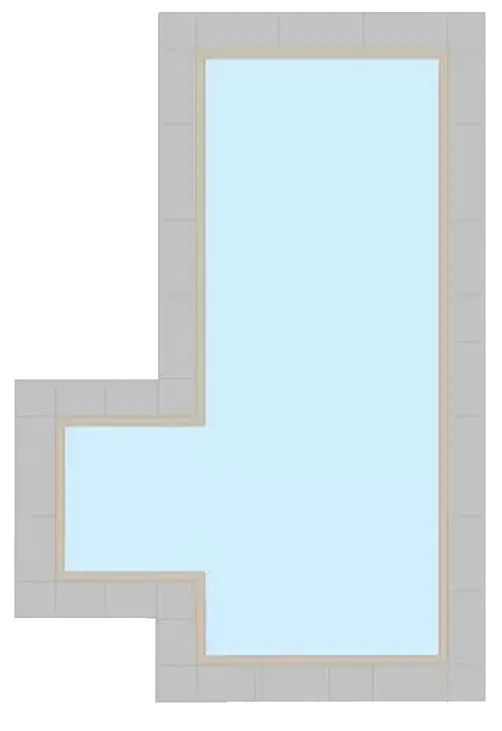 Rectangle Left 2ft Offset Step