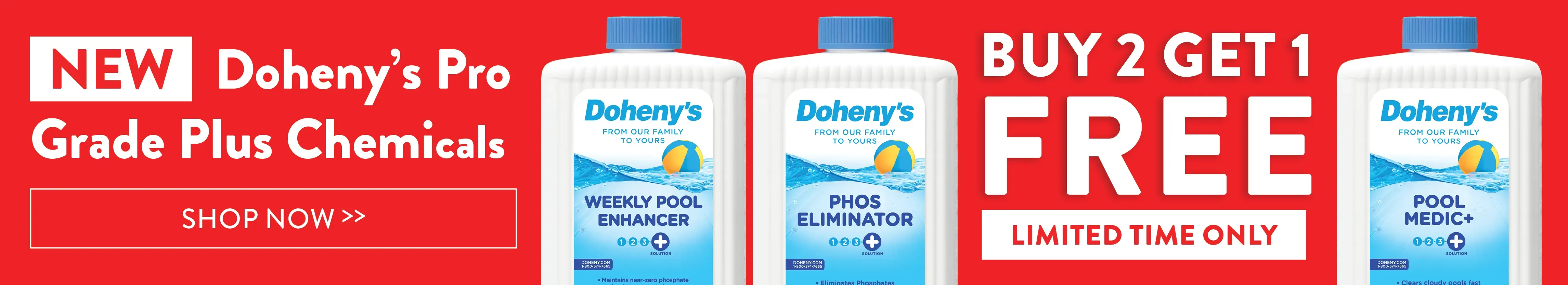 New! Doheny's Pro-grade Plus Chemicals. Buy 2 Get 1 Free. Limited Time Only. Shop Now.