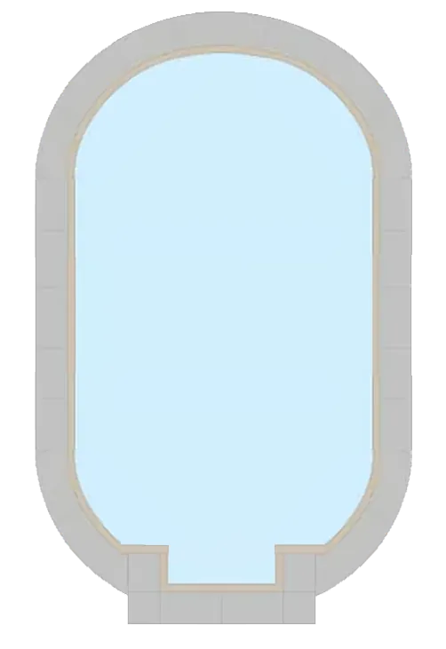 Rectangle Shaped Pools with Radius Corners and Center End Steps